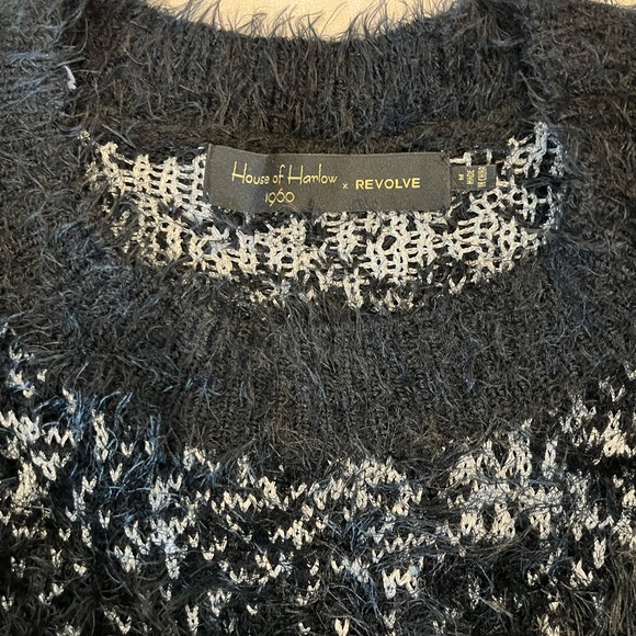 House of Harlow 1960 x Revolve Super Moon Fuzzy Metallic Sweater - Picture 4 of 7